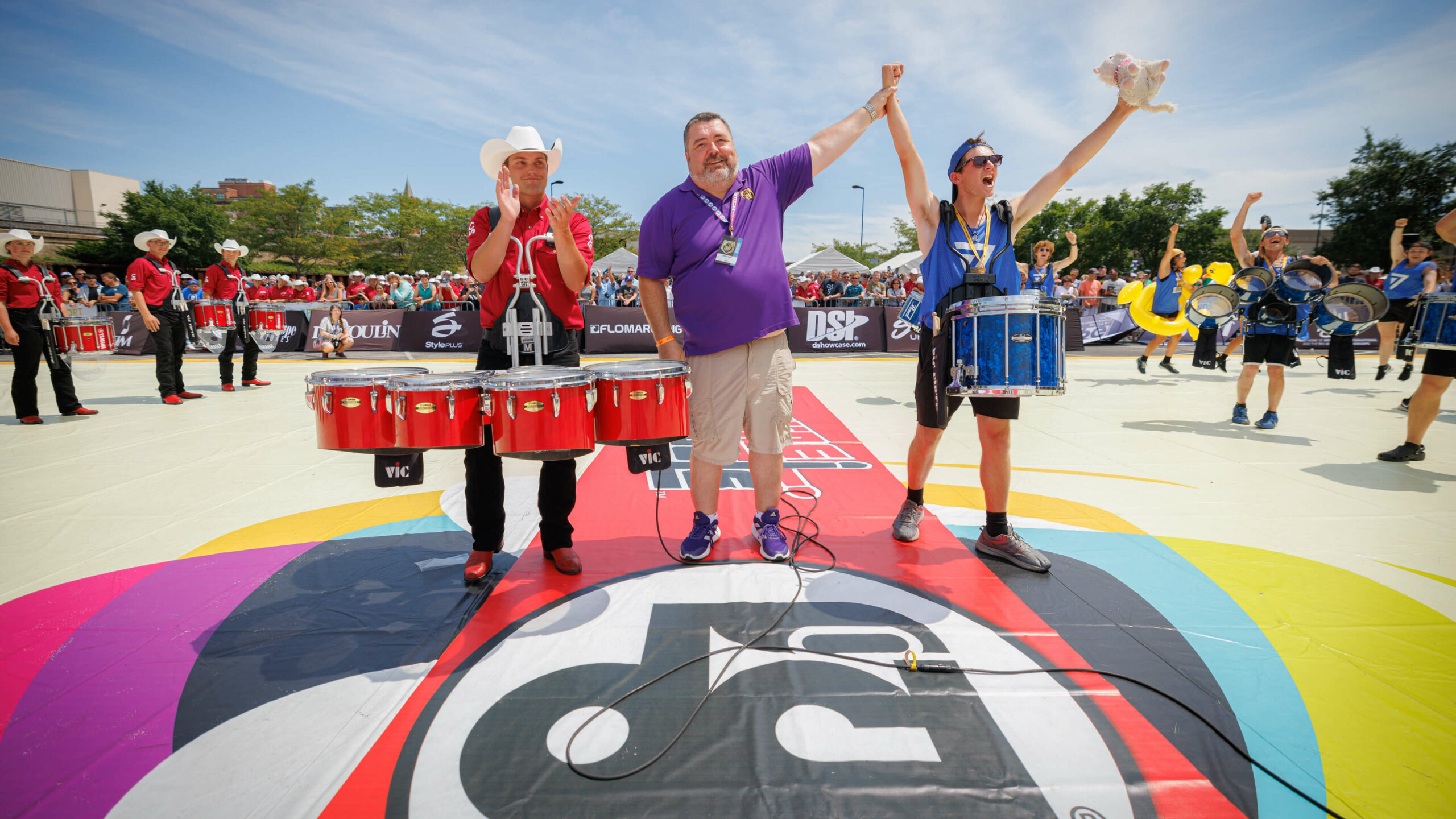 Eight drum lines from across North America faced off as part of DrumLine Battle action at the 2022 SoundSport International Music & Food Fest in Indy.
